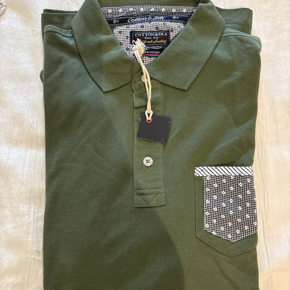Cotton Emporium Olive Polo Shirt
